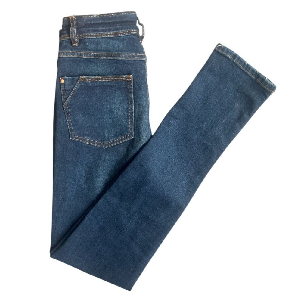 Zara Jeans Z1975 Zara Basic Denim Skinny Jeans Super High Rise Fit Blue Size 4